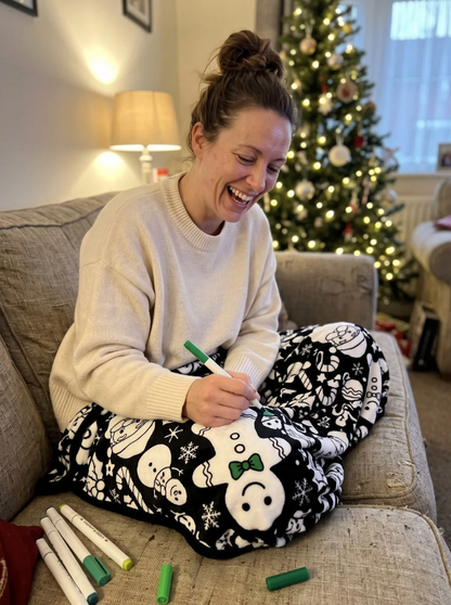WhereBookShines™ Christmas Coloring Blanket