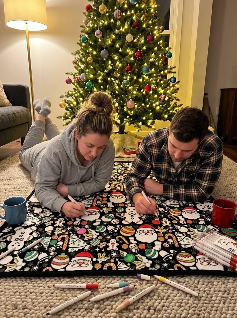 WhereBookShines™ Christmas Coloring Blanket