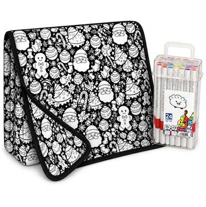 WhereBookShines™ Christmas Coloring Blanket